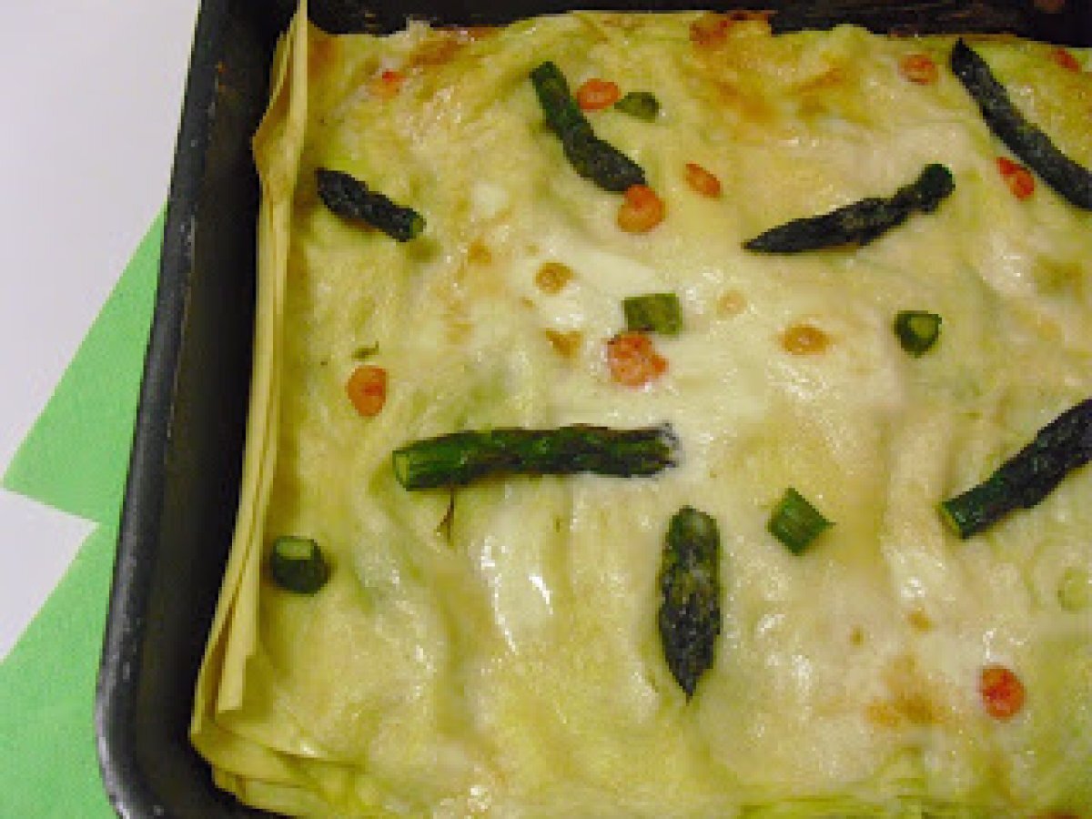 Lasagne agli asparagi, gamberetti e taleggio - foto 2