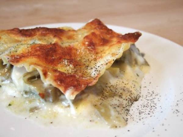 Lasagne ai carciofi e scamorza