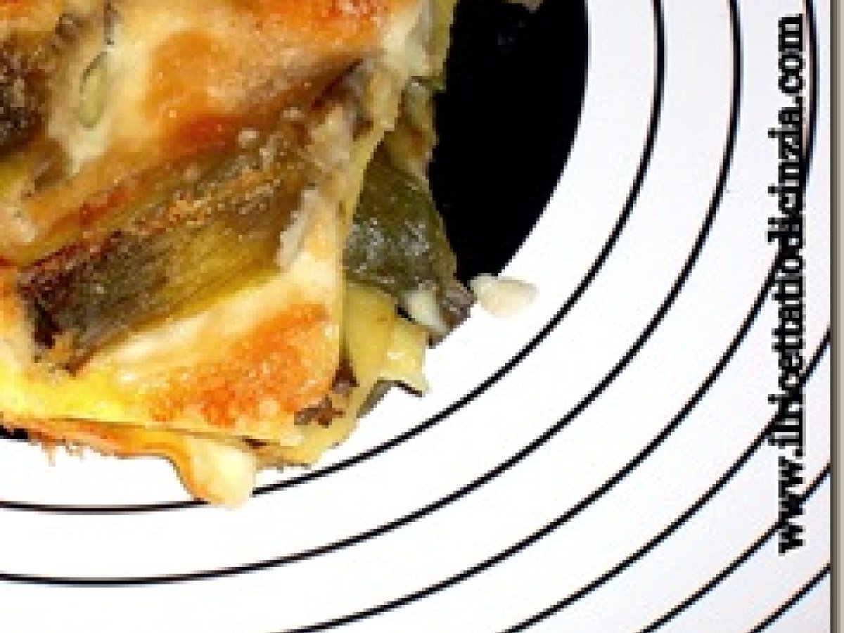 Lasagne ai carciofi e Taleggio