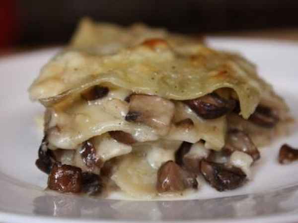 Lasagne ai funghi e speck