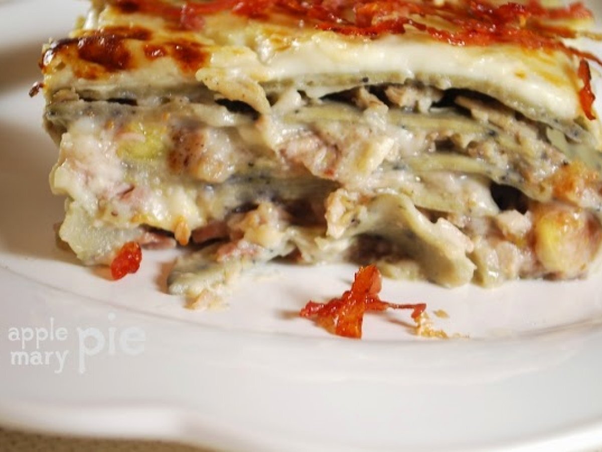 Lasagne ai mirtilli con ragù bianco di quaglie ai fichi