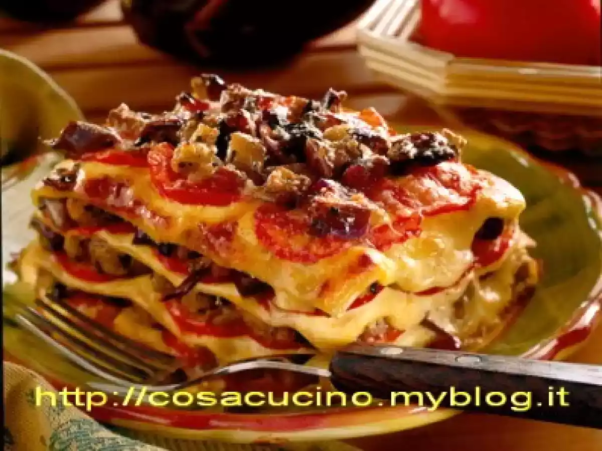 Lasagne al curry con melanzane