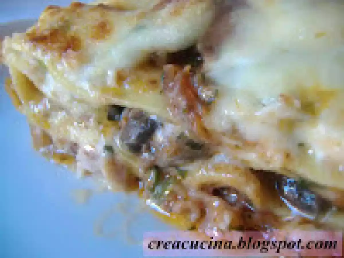 LASAGNE AL FORNO AI FUNGHI E PROSCIUTTO - foto 6