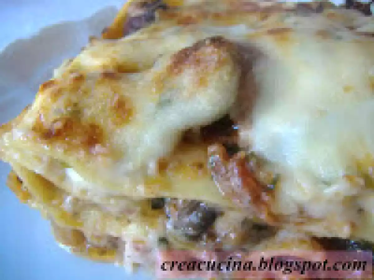 LASAGNE AL FORNO AI FUNGHI E PROSCIUTTO - foto 8