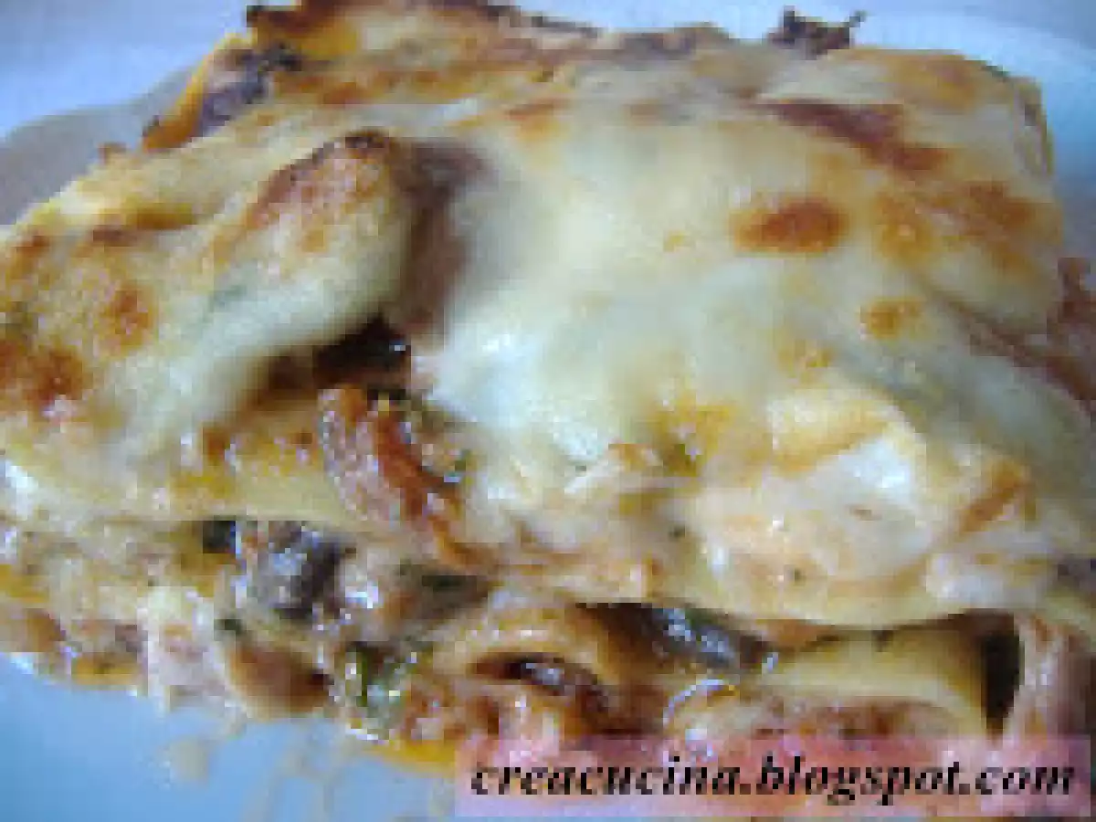 LASAGNE AL FORNO AI FUNGHI E PROSCIUTTO - foto 9