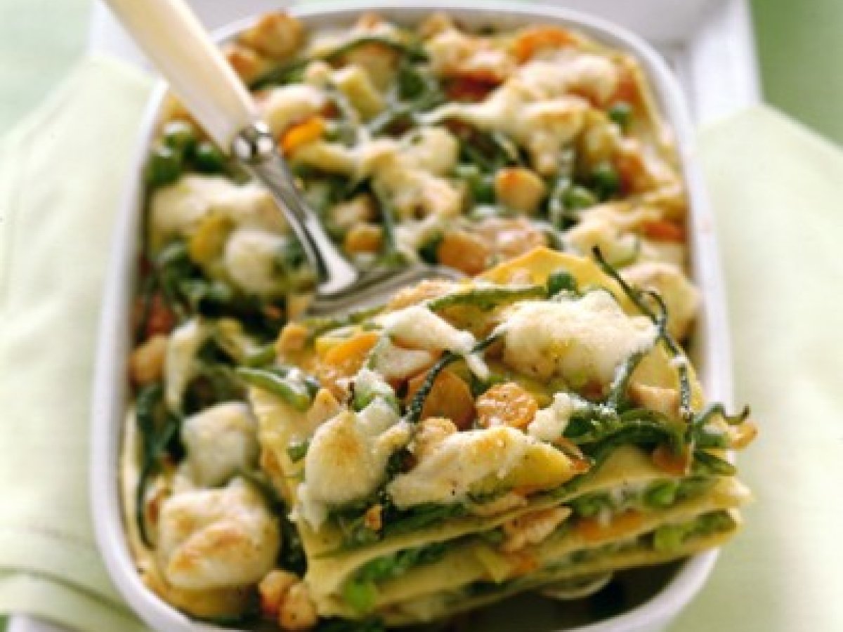 Lasagne al pollo e verdure