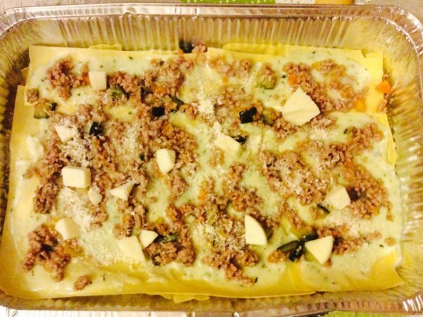 Lasagne al ragù di zucchine e pesto - foto 4