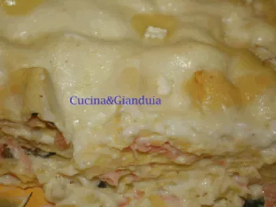 Lasagne al salmone, brie ed erba cipollina - foto 3