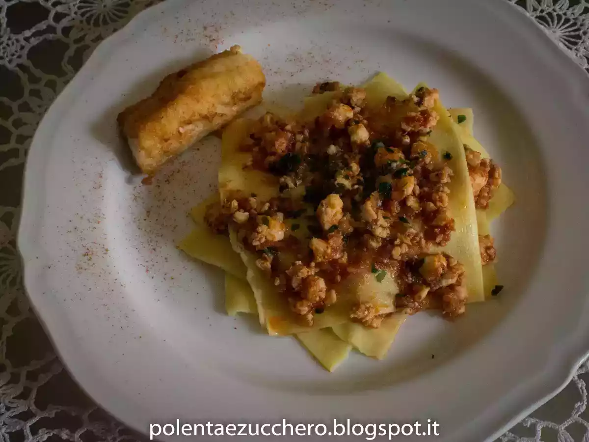Lasagne con gallinella di mare