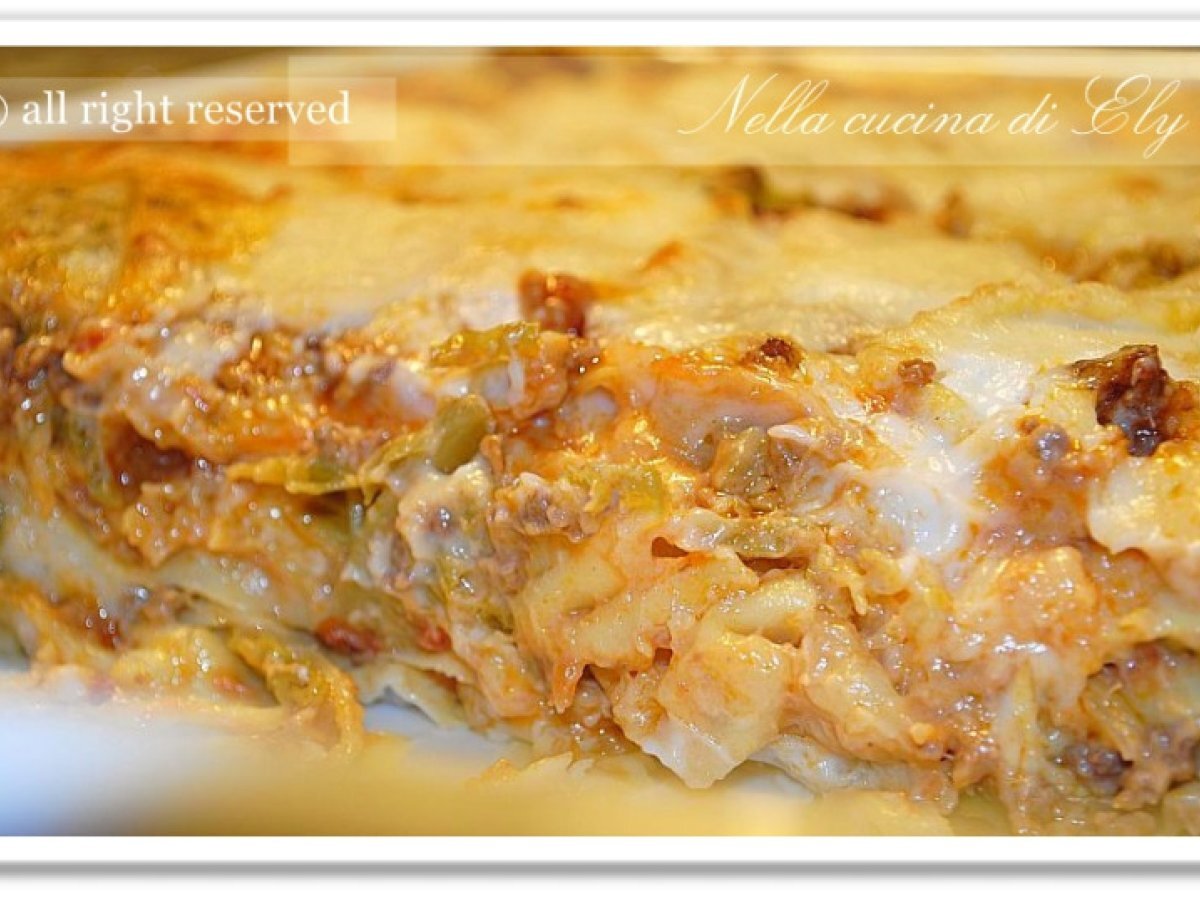 Lasagne con le verze e caciocavallo silano - foto 3