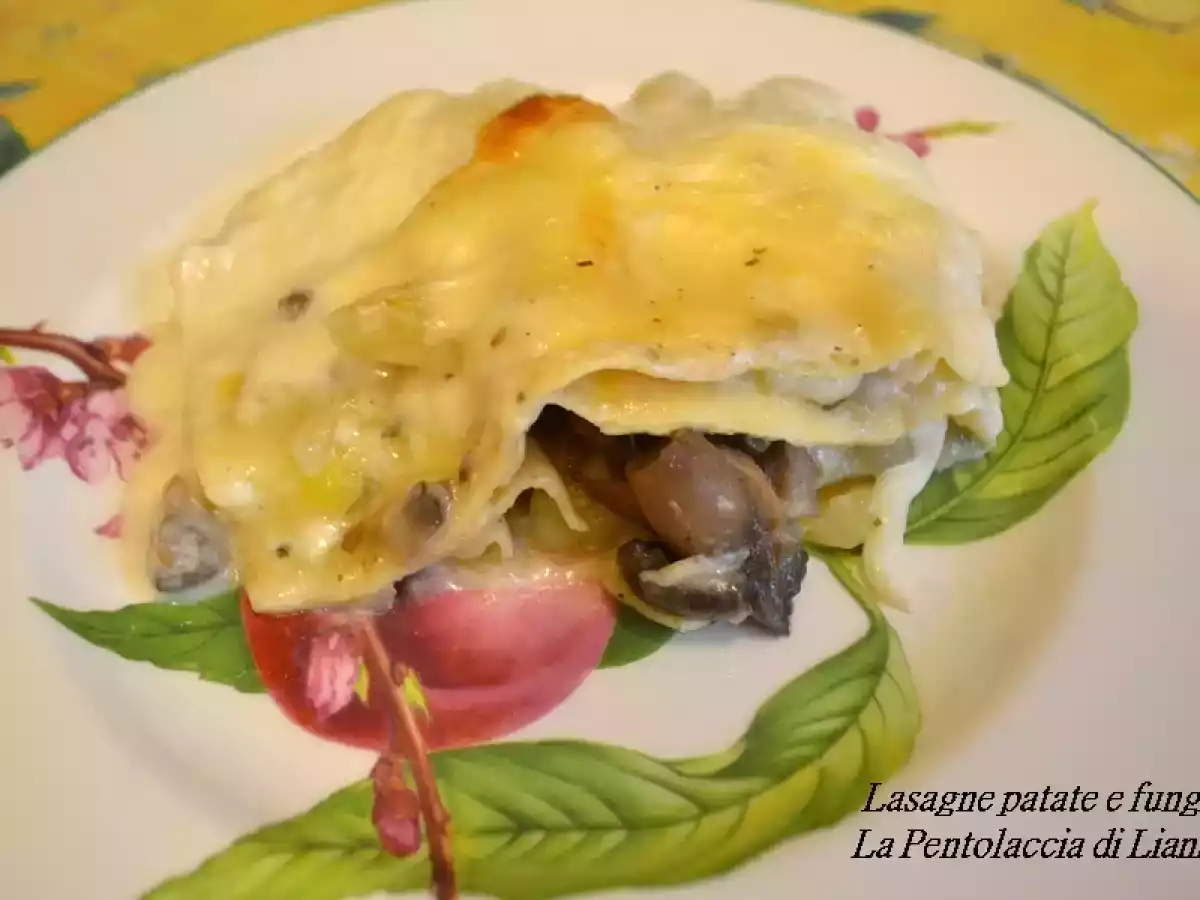 Lasagne con patate e funghi porcini