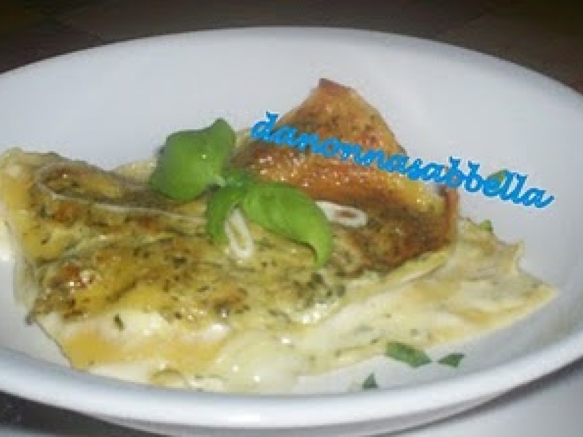 Lasagne con pesto leggero e mozzarella Ricetta Petitchef