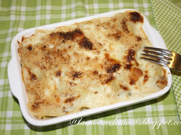 Lasagne con radicchio e salsiccia