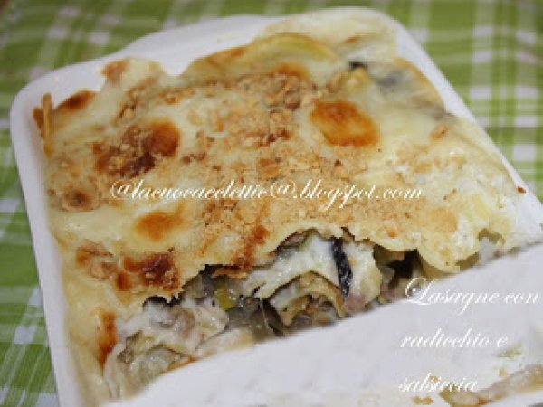 Lasagne con radicchio e salsiccia - foto 3