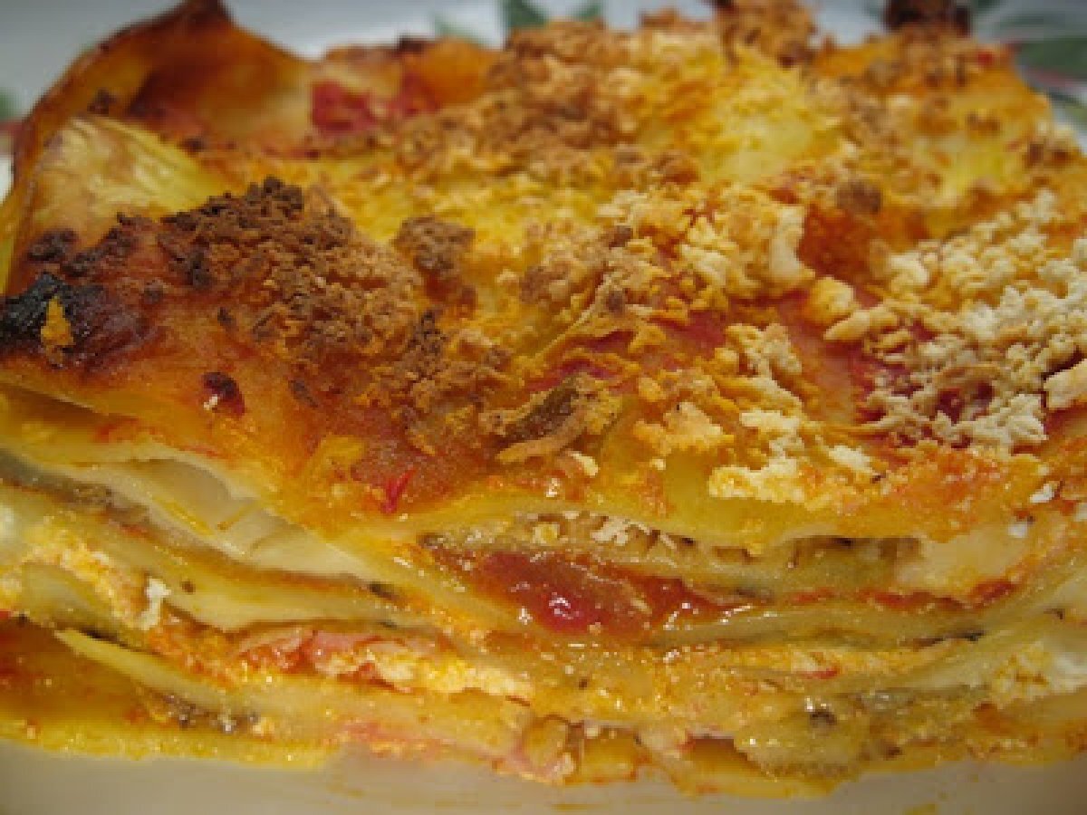 Lasagne con ricotta e prosciutto - foto 6