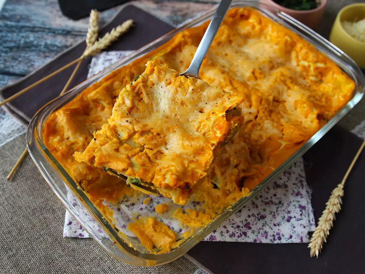 Lasagne con zucca butternut, spinaci e ricotta - foto 3