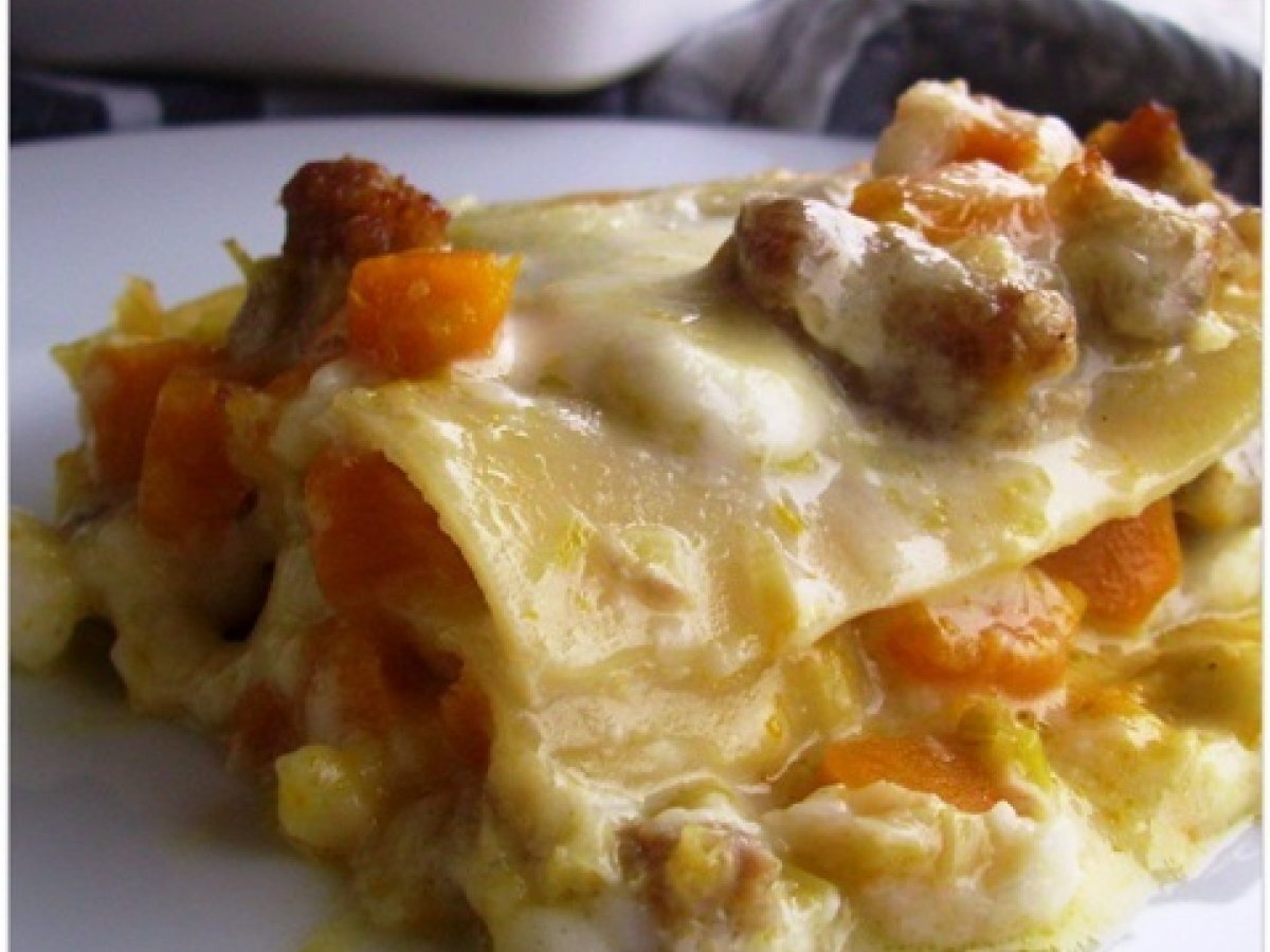 Lasagne con zucca e salsiccia - foto 2