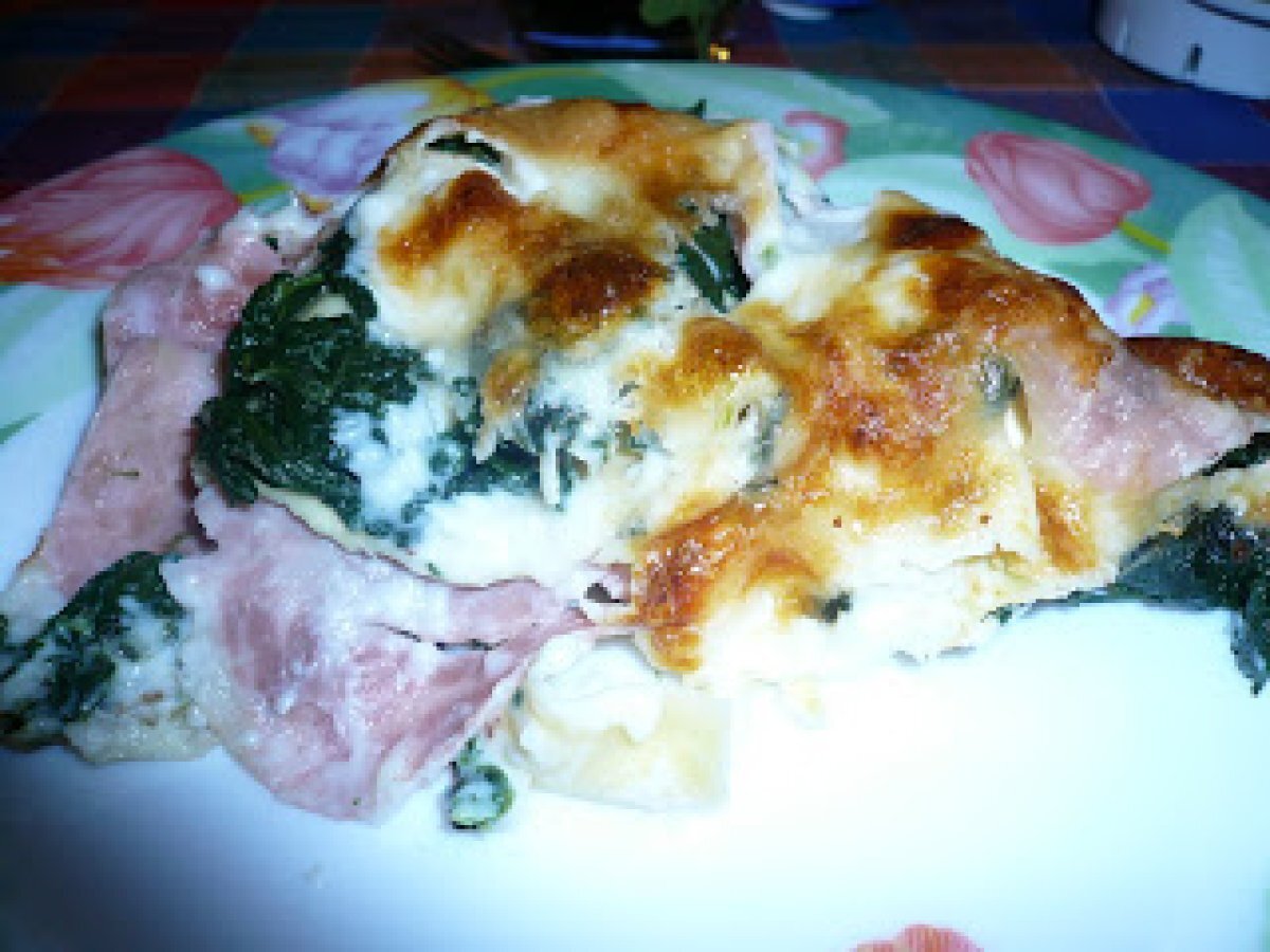 Lasagne cotto e spinaci