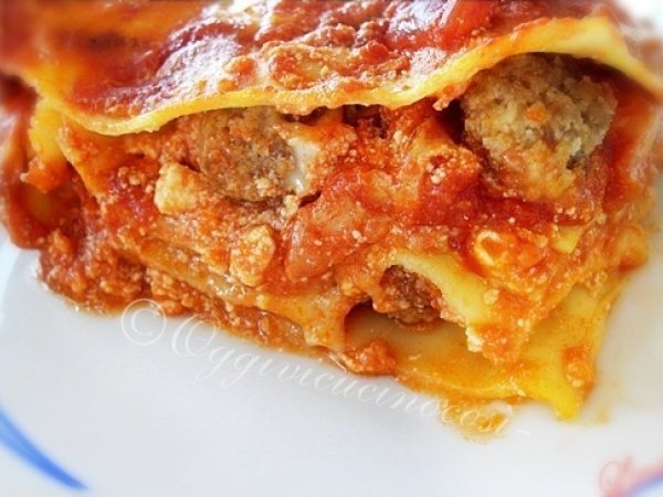 Lasagne di Carnevale con le polpettine