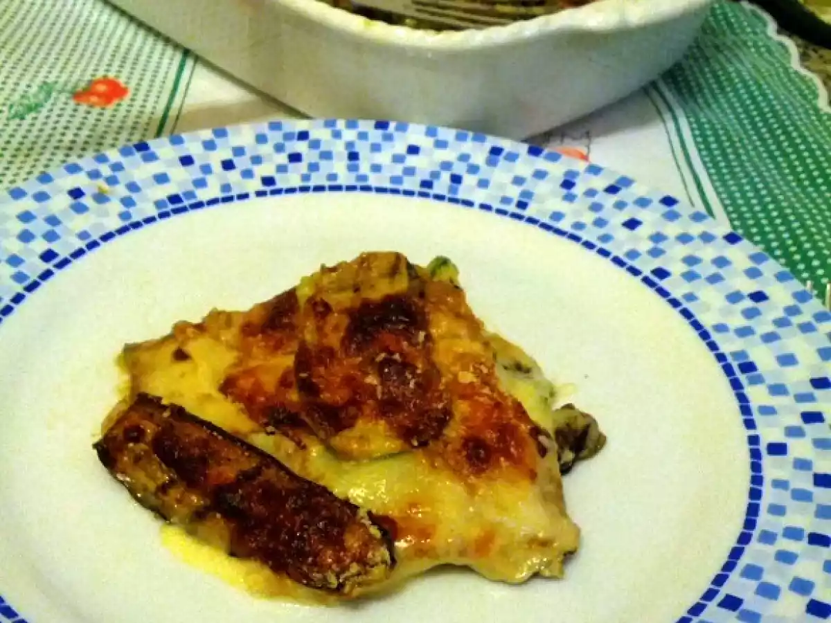 Lasagne di crespelle con verdure e mozzarella