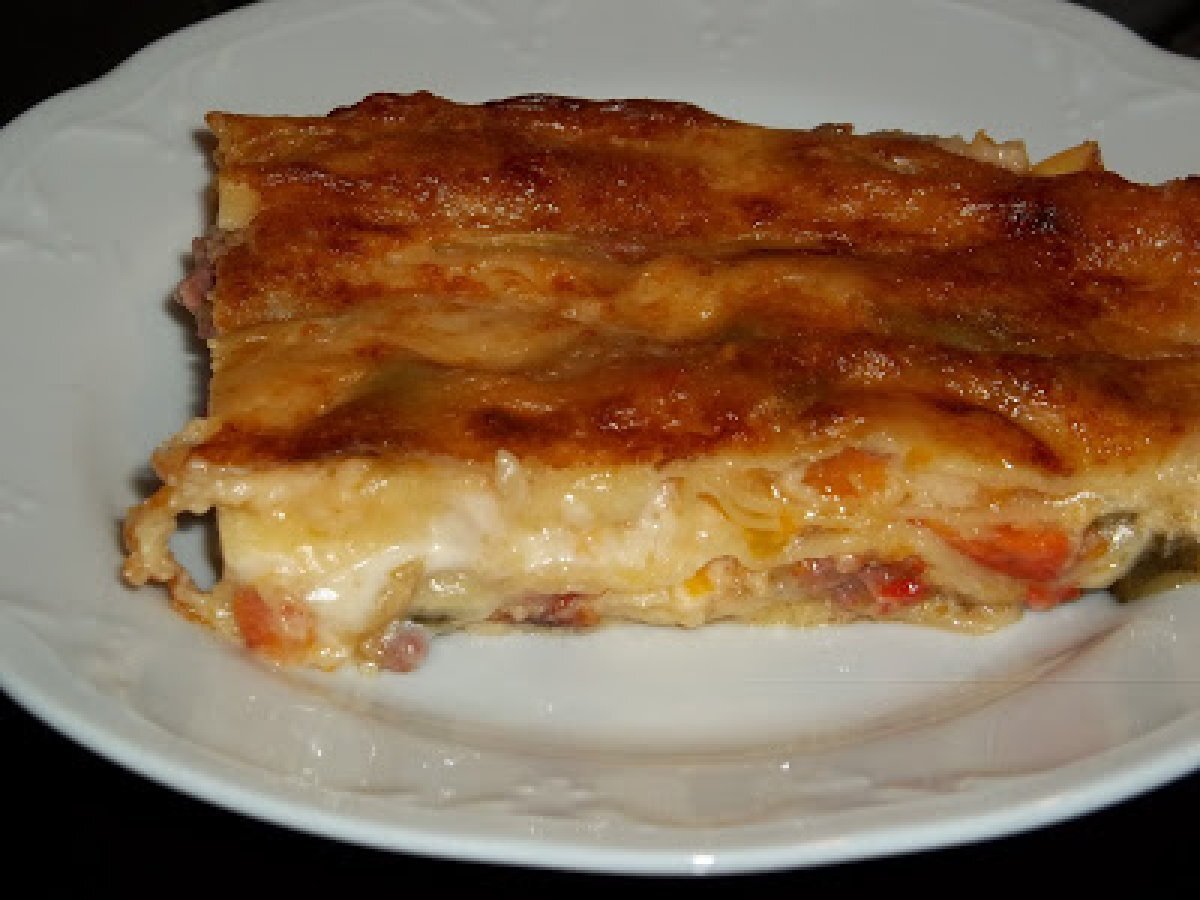 LASAGNE DI VERDURE CON SALSICCIA