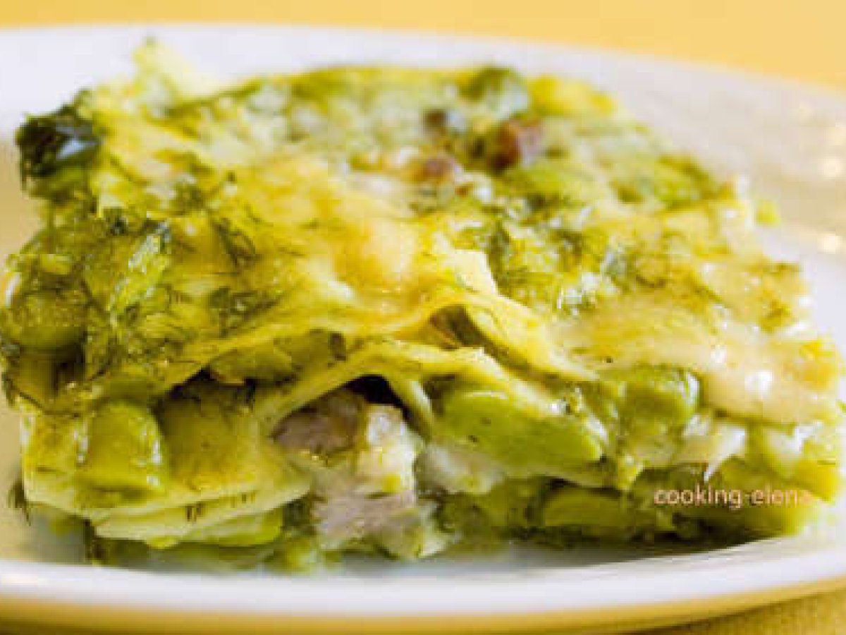 Lasagne fave e finocchietto