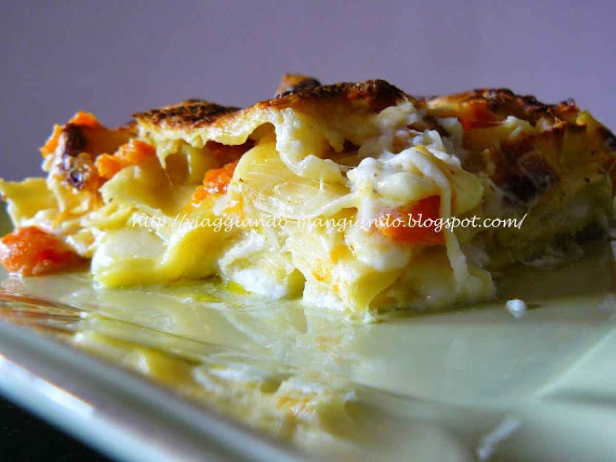 Lasagne porri e zucca