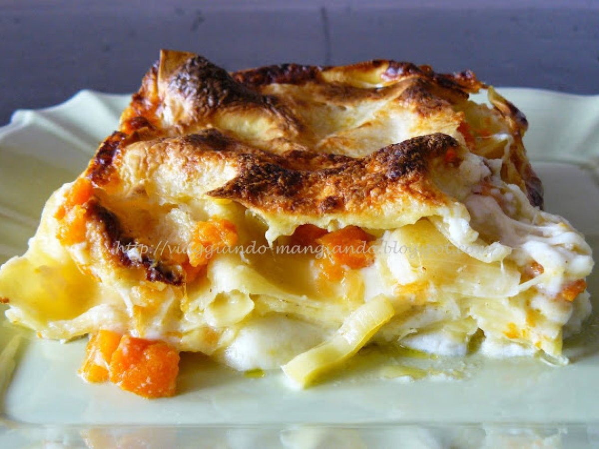 Lasagne porri e zucca - foto 4