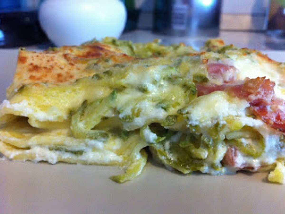 Lasagne speck e zucchine senza besciamella