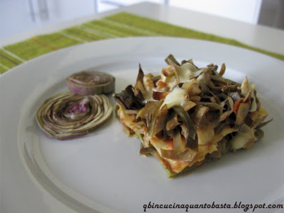 LASAGNETTA CON ORATA E CARCIOFI