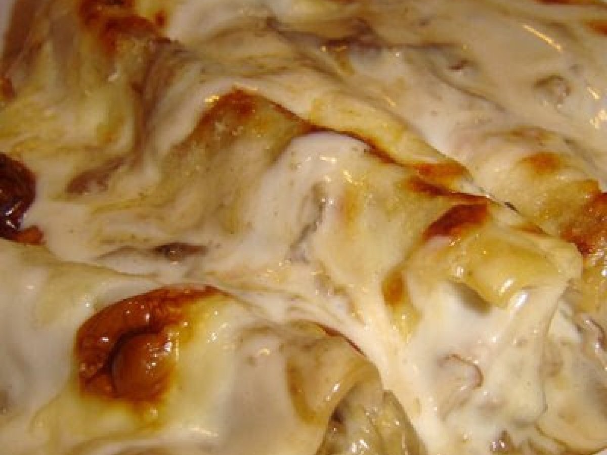 Le lasagne con funghi porcini