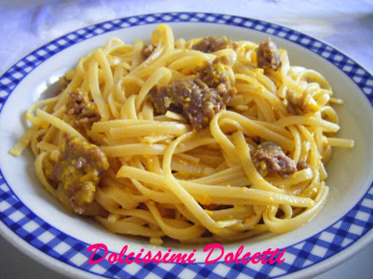 Linguine con carbonara di salsiccia - foto 4