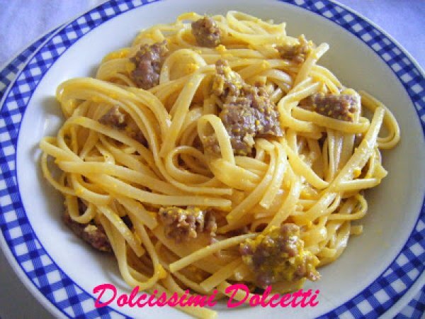 Linguine con carbonara di salsiccia - foto 3