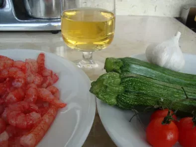 Linguine di Gragnano con gambero rosso e zucchine, foto 3