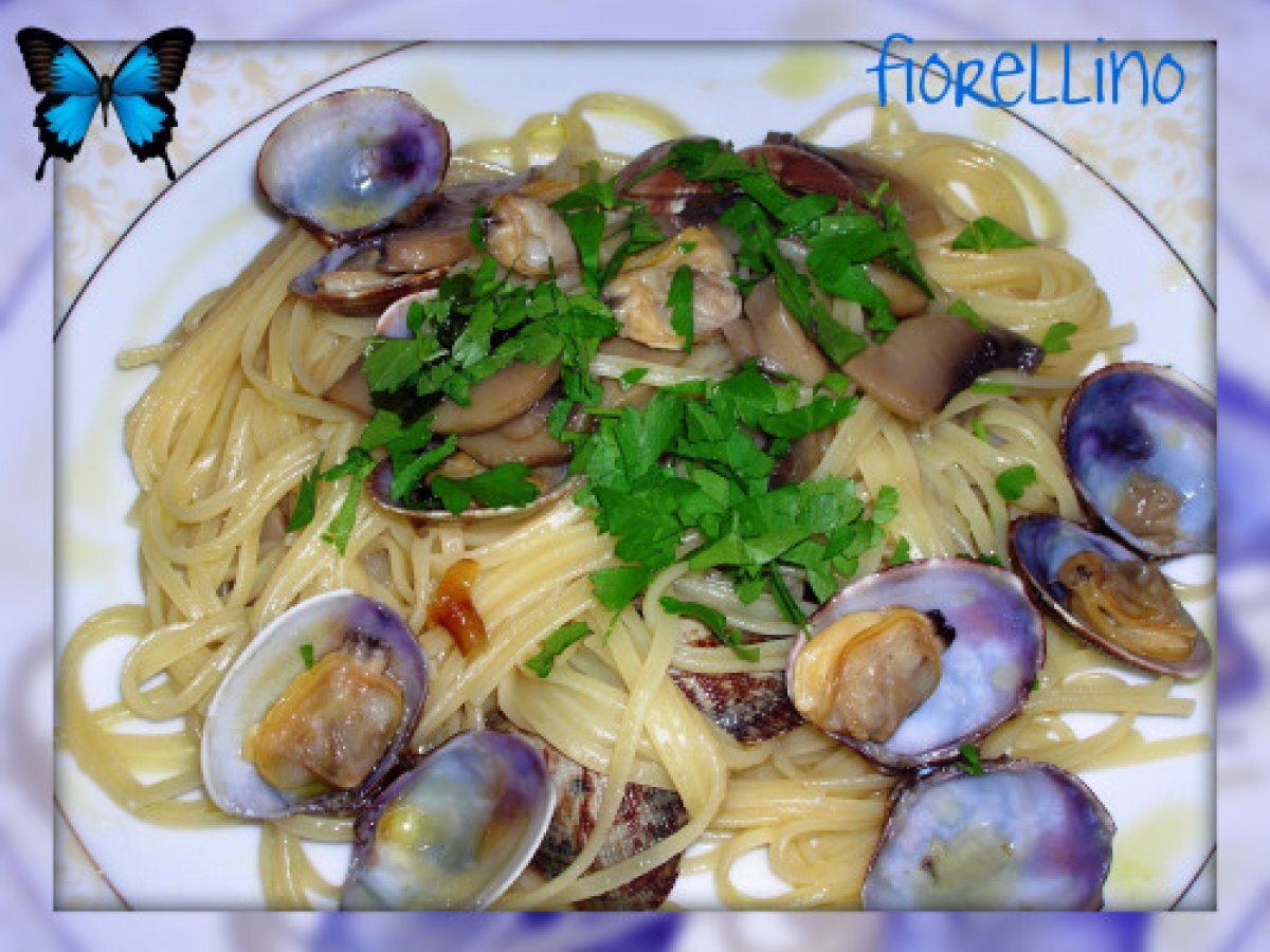 Linguine vongole e champignon