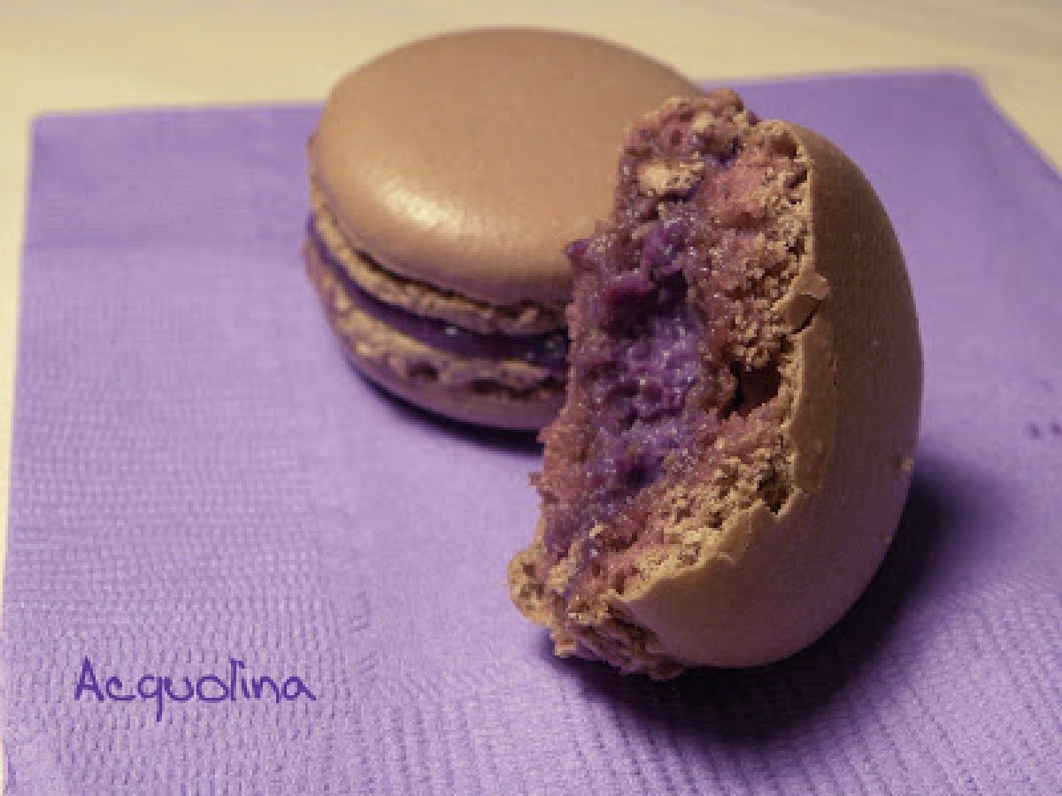 Macarons ai mirtilli
