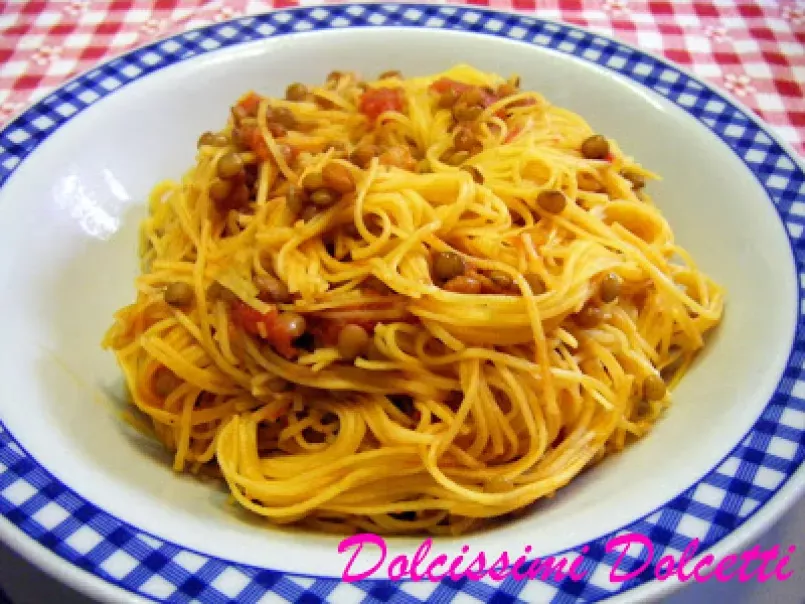 Maccheroncini di Campofilone con lenticchie e pancetta - foto 2