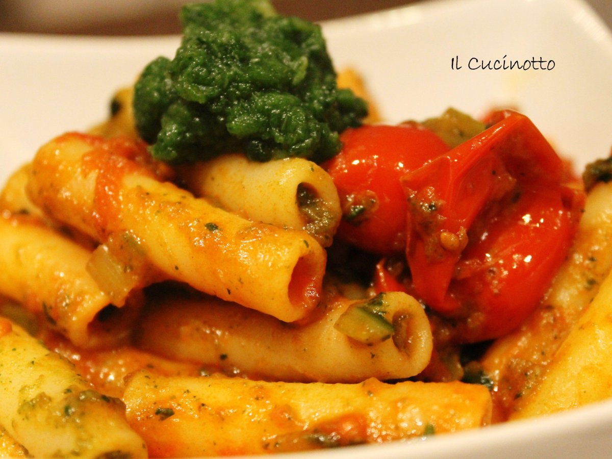 Maccheroni con crema di catalogna