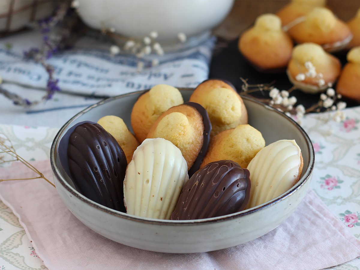 Madeleine con base al cioccolato