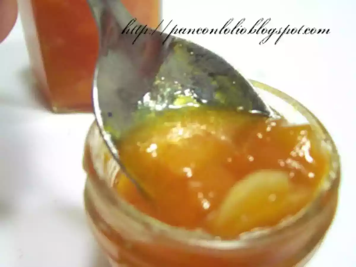 Marmellata di albicocche con mandorle