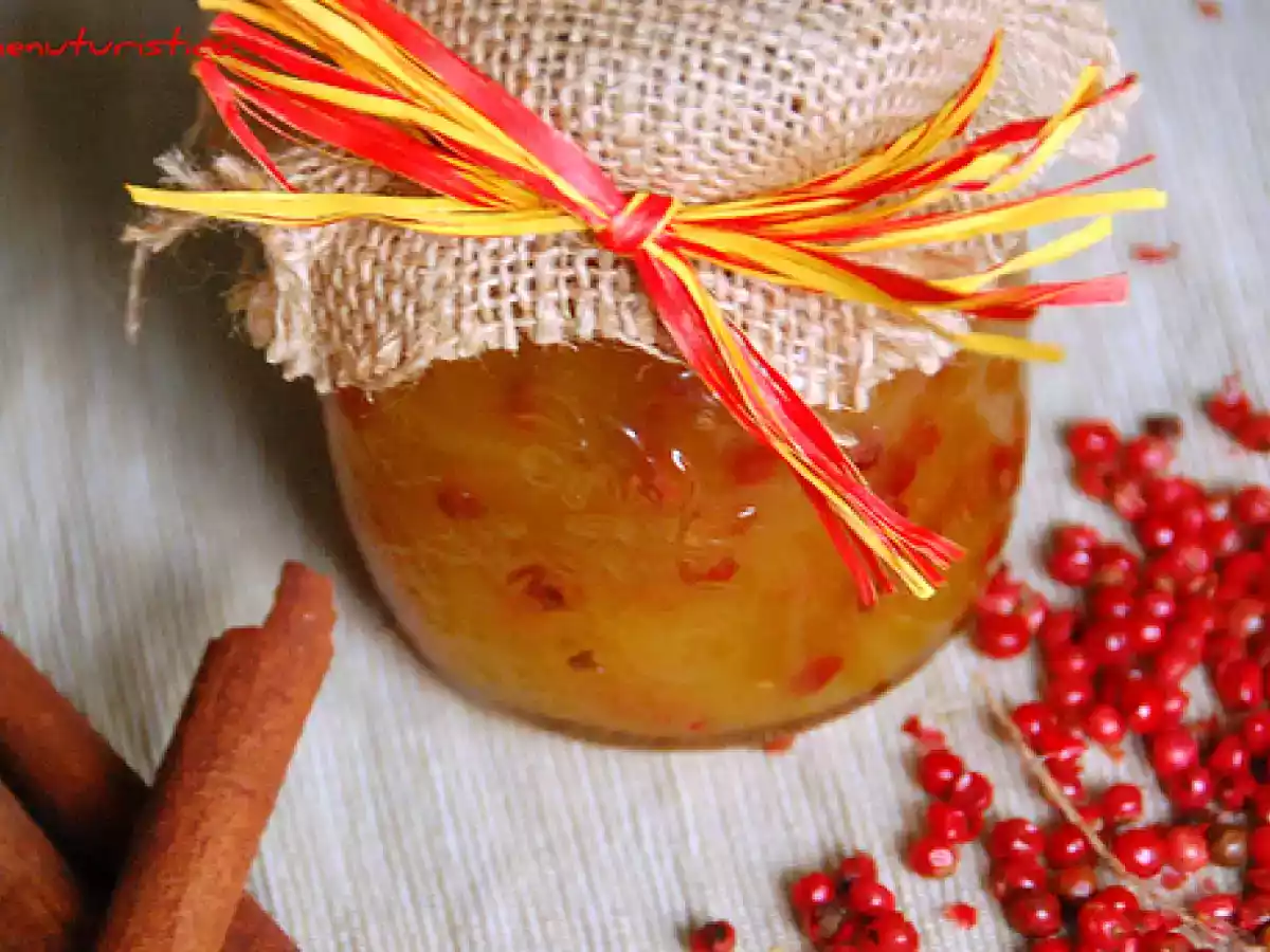 Marmellata di ananas e pepe rosa-Knam featsRaravis' Suocera