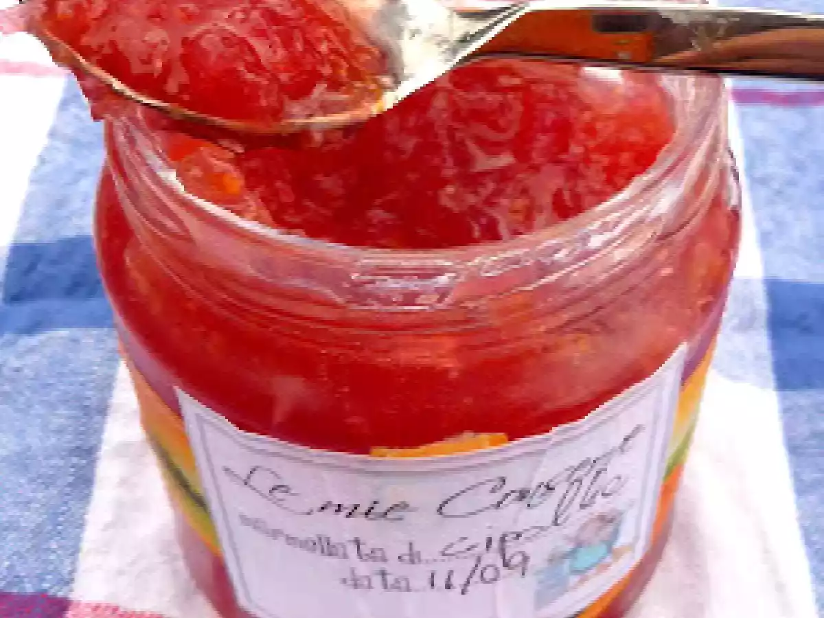 Marmellata di cipolle rosse, arancia e zenzero