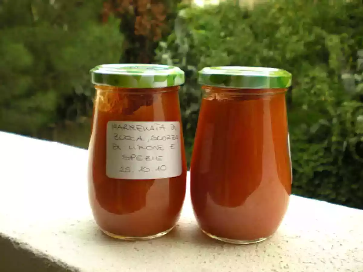Marmellata di Zucca con Scorza di Limone e Spezie
