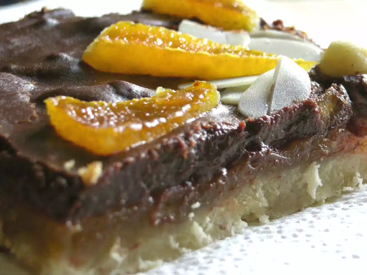 Mazurek all?arancia e cioccolato