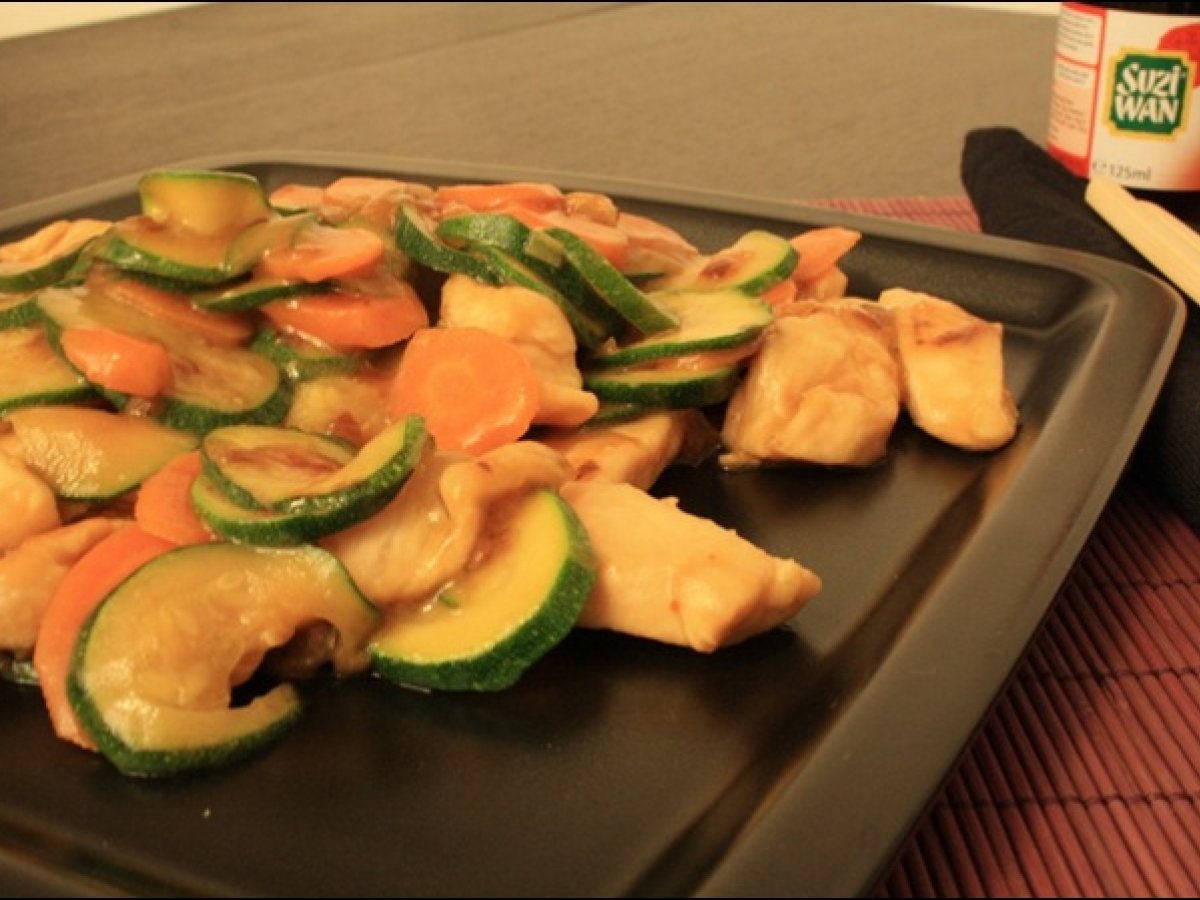Mea Culpa e pollo express con verdure alla soia e allo zenzero