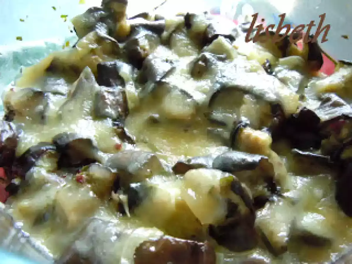 Melanzane alla menta e al pepe rosa, nel microonde