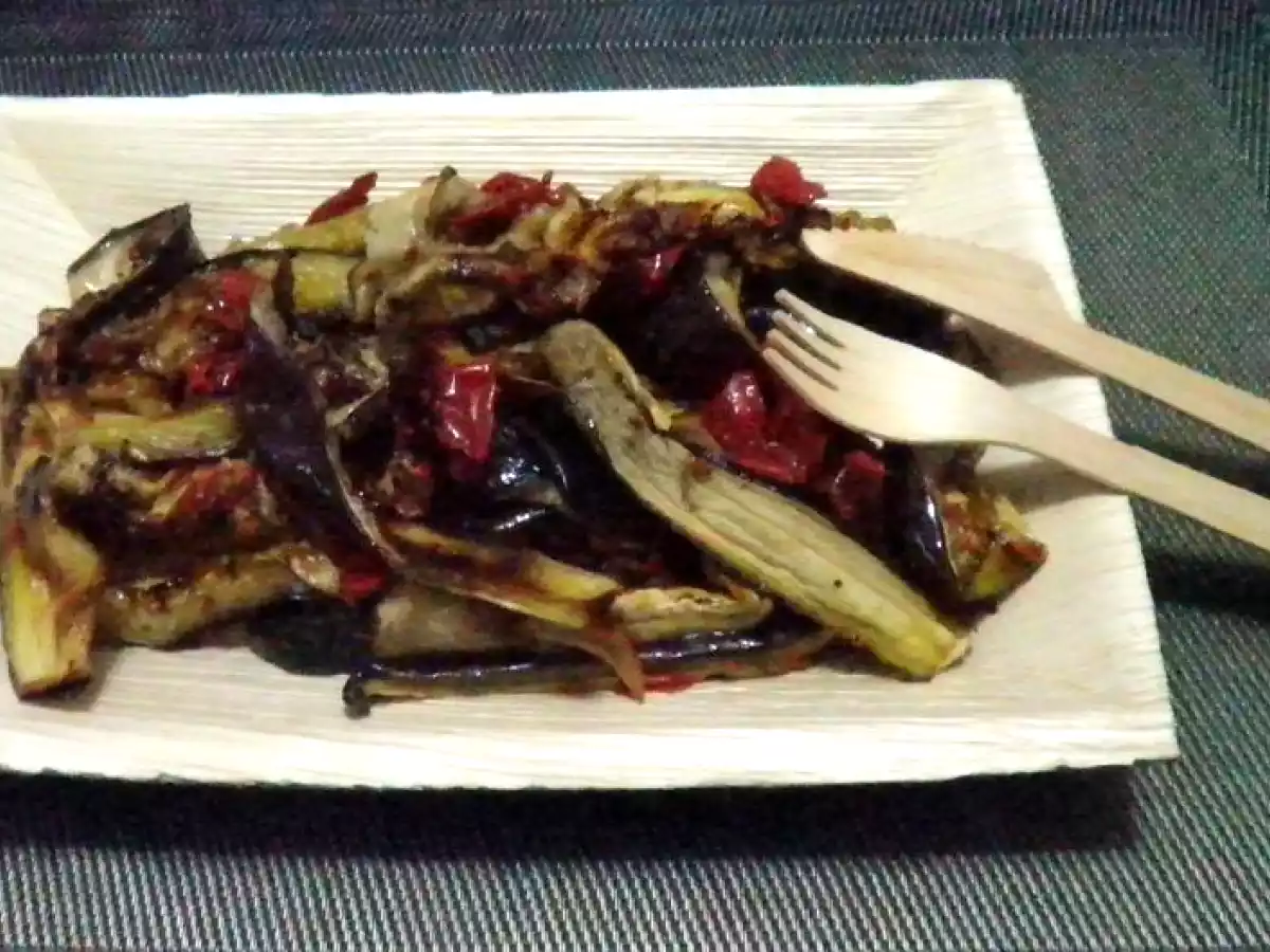 Melanzane con pomodori pachino al forno