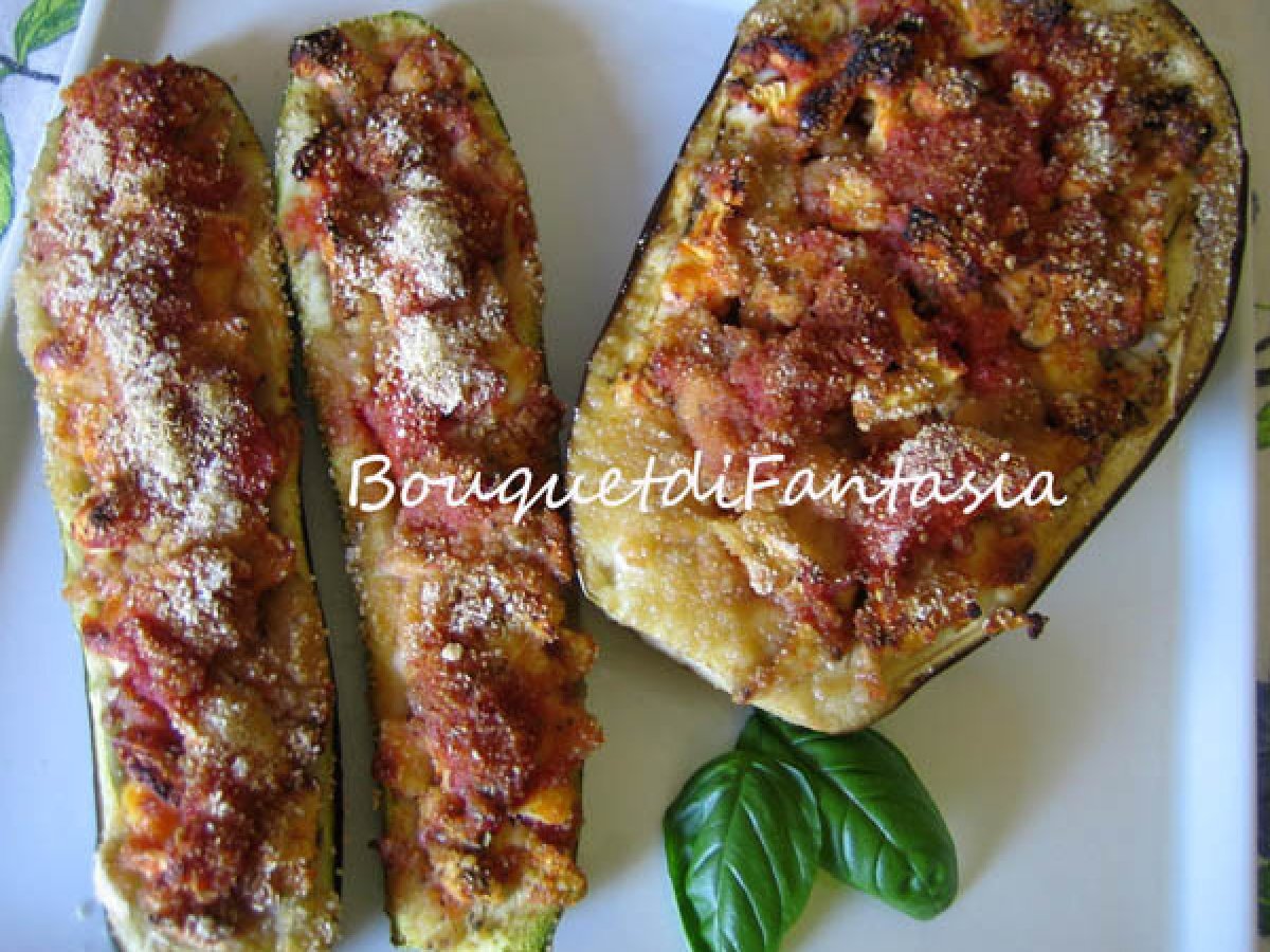 MELANZANE E ZUCCHINE RIPIENE - ricetta vegan
