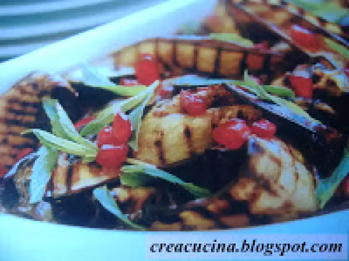 MELANZANE GRIGLIATE CON MELOGRANO E MENTA