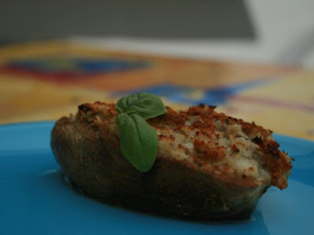 Melanzane ripiene di cernia e bottarga